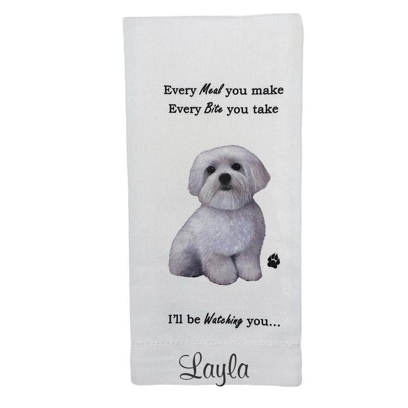 Maltese Dog Kitchen Towel