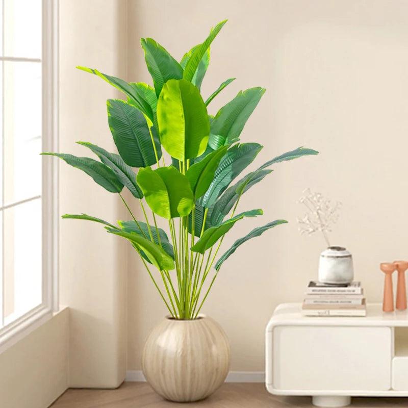 24 Leaves Large Tropical Palm Fake Banana Plant